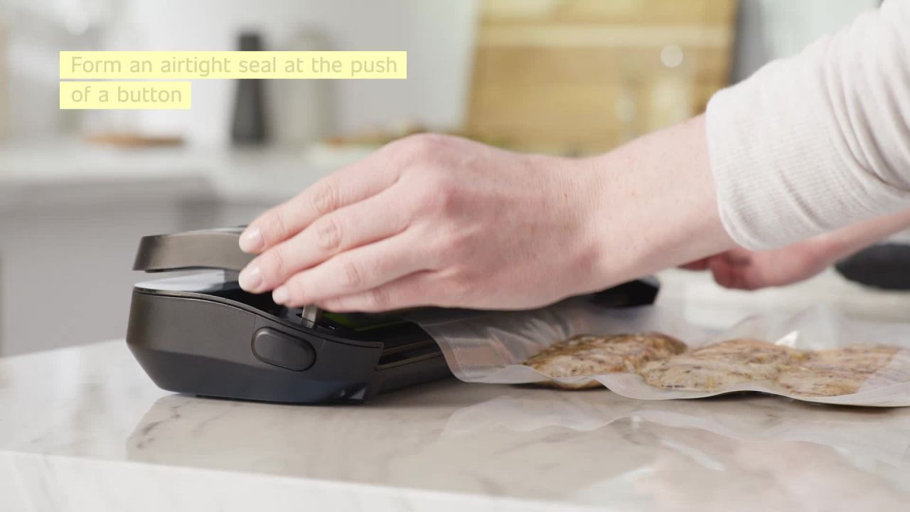 thumbnail video image 3 of FoodSaver VS1210 Space Saving Vacuum Sealing System, Black, 3 of 8