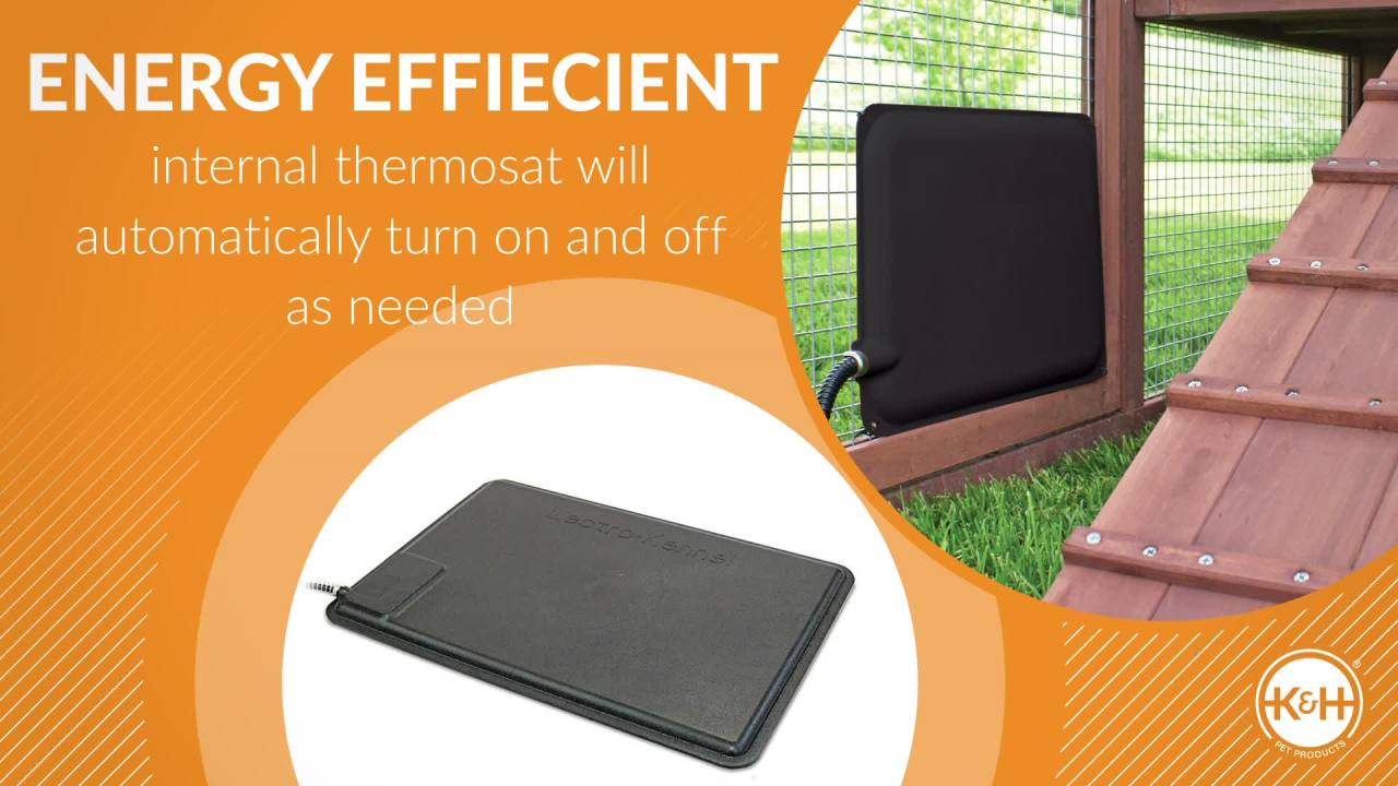 thumbnail video image 2 of K&H Pet Products Thermo-Farm Animal Mat Black Large 22.5 X 28.5 Inches, 2 of 9