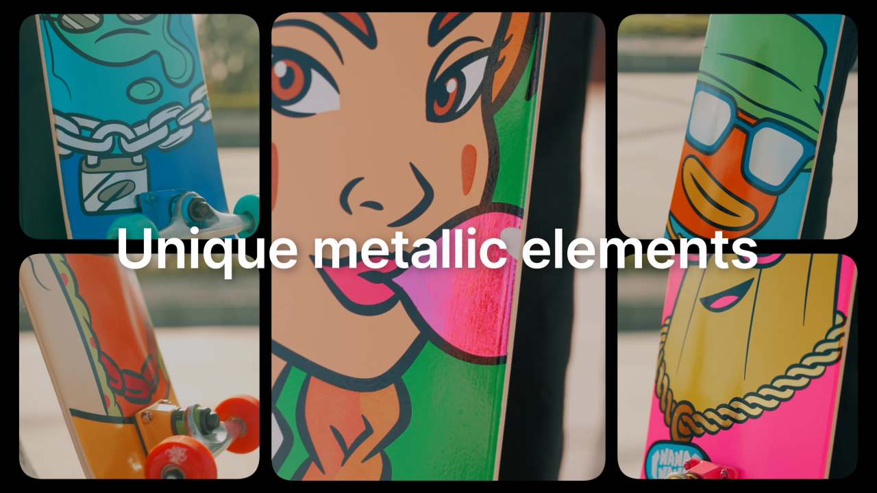 thumbnail video image 2 of Fortnite Rippley 31" Skateboard; Complete Skateboard for Teens (Bonus: Nite Life Wrap), 2 of 9