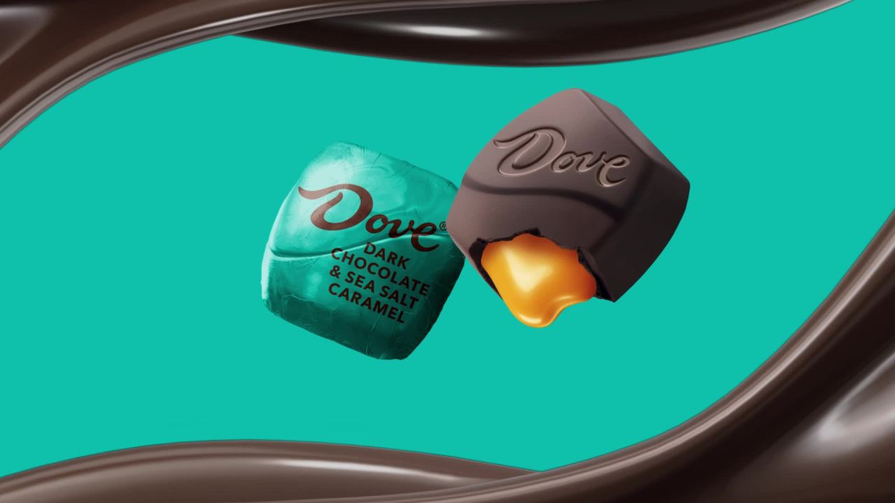 thumbnail video image 2 of Dove Promises Dark Chocolate & Sea Salted Caramel Candy - 6.74 oz Bag, 2 of 12