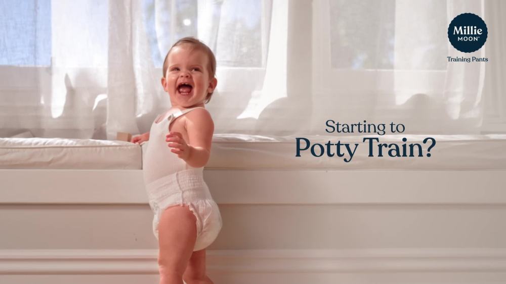 thumbnail video image 2 of Millie Moon Luxury Training Pants, Size 3T-4T, 66 Count (Select for More Options), 2 of 10