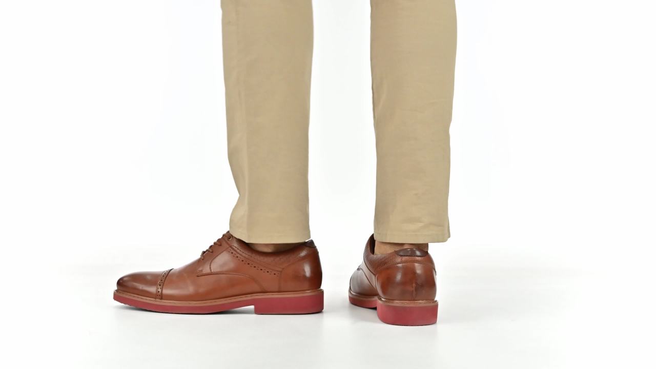 thumbnail video image 2 of Vance Mens Dexter Tru Comfort Foam Cap Toe Lace-up Derby, 2 of 10