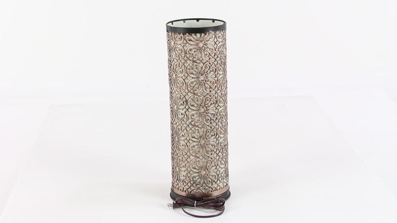 thumbnail video image 2 of Woodland Imports 22'' Table Lamp (Set of 2), 2 of 5