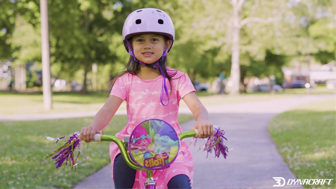 thumbnail video image 7 of Dynacraft Trolls 12-Inch Girls BMX Bike For Age 3-5 Years, 7 of 7
