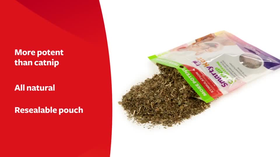 thumbnail video image 2 of SmartyKat Catnip & Silvervine For Cats, Resealable Pouch, 0.75 oz, 2 of 7