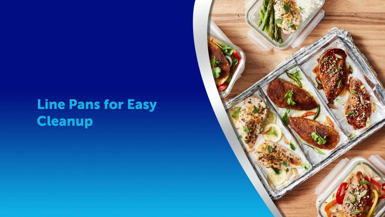 thumbnail video image 2 of (2 pack) Reynolds Wrap Recycled Aluminum Foil Roll, 12 inches Wide, 75 Total Sq. Ft., 2 of 10