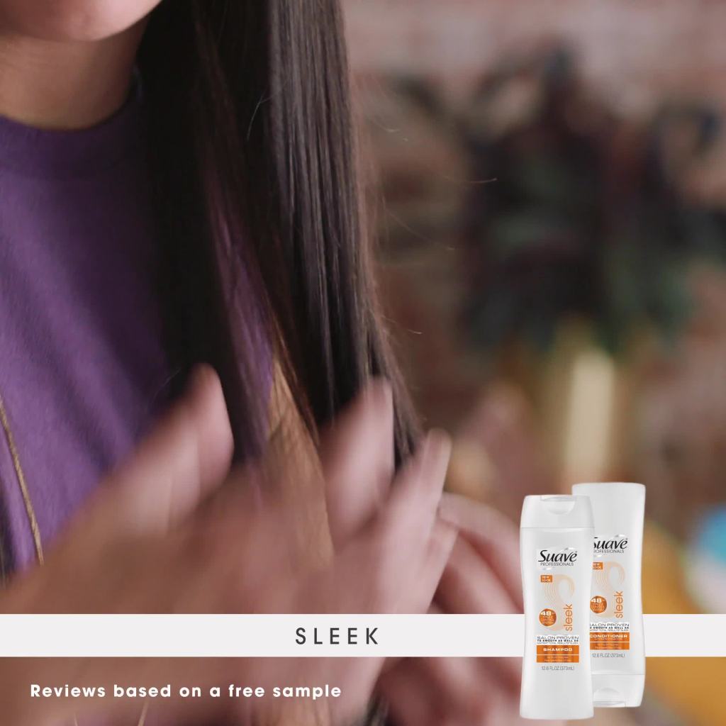 thumbnail video image 2 of Suave Sleek 2-in-1 Shampoo & Conditioner, 28 Oz, 2 Ct, 2 of 11