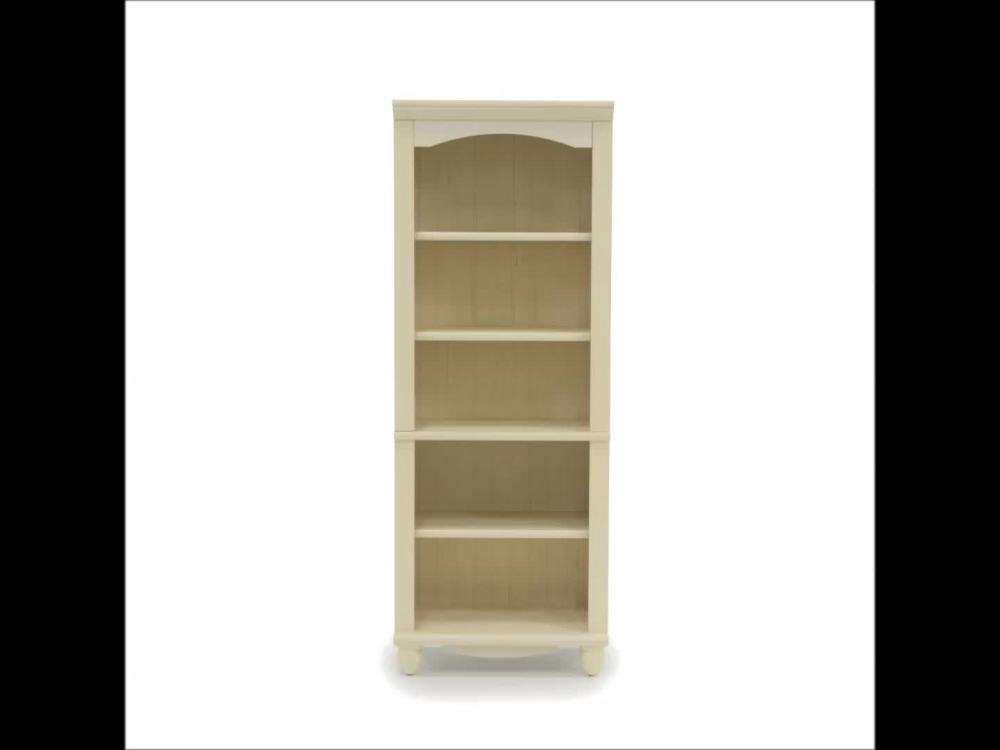Sauder Harbor View 72" Library Bookcase, Antiqued White Finish - image 2 of 6