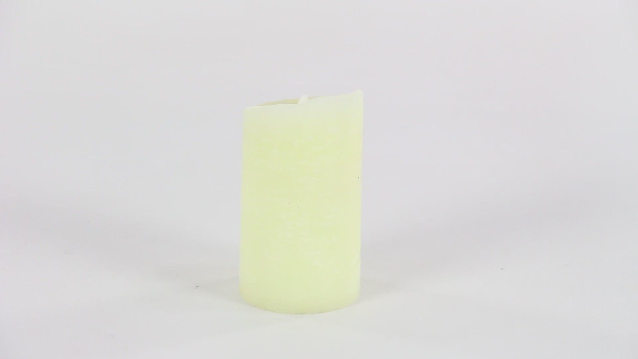 thumbnail video image 2 of DecMode 3"W, 6"H Unscented Wax  Flameless Candle with Remote Control (Set of 3), 2 of 8
