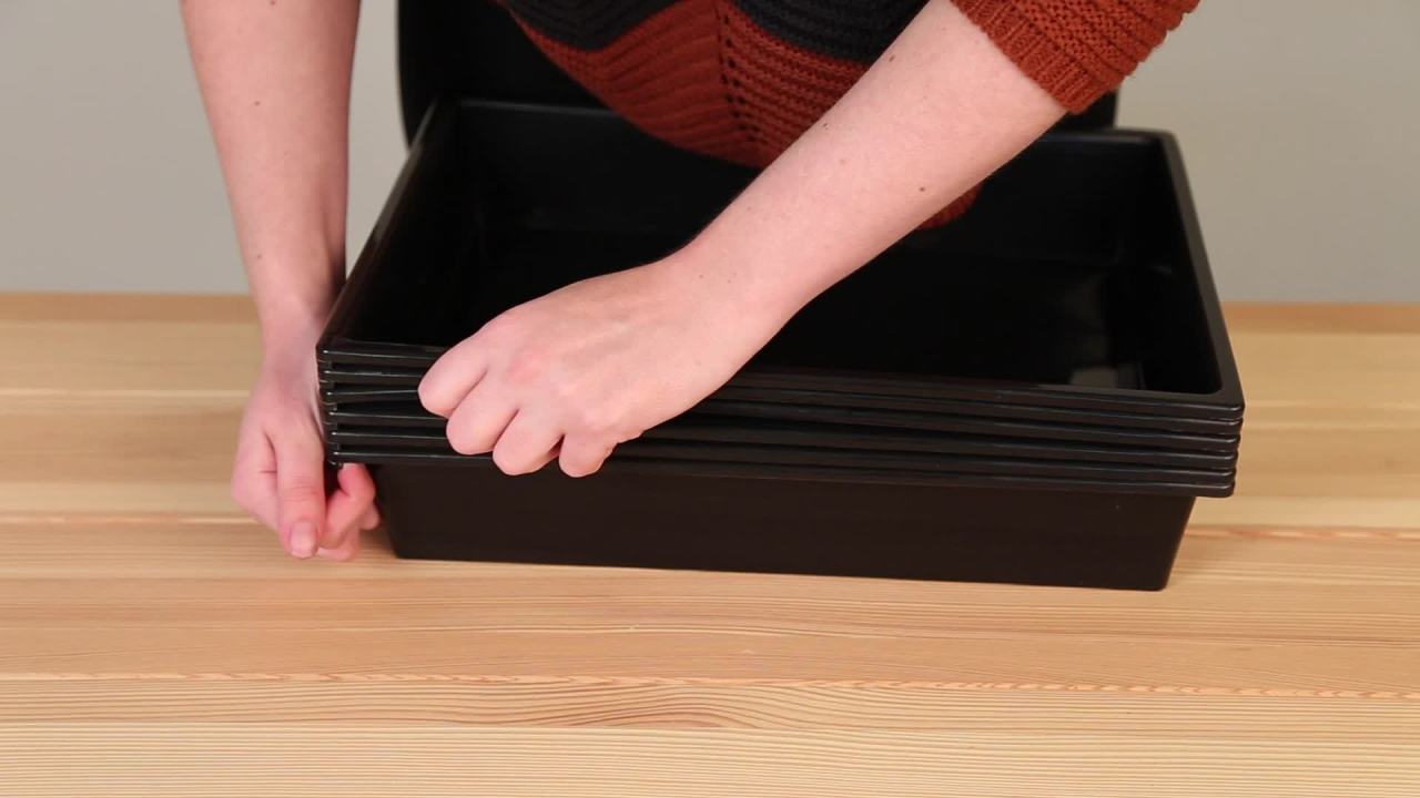 thumbnail video image 2 of Honey-Can-Do Metal Frame Rolling Storage Cart with 10 Plastic Drawers, Black, 2 of 9
