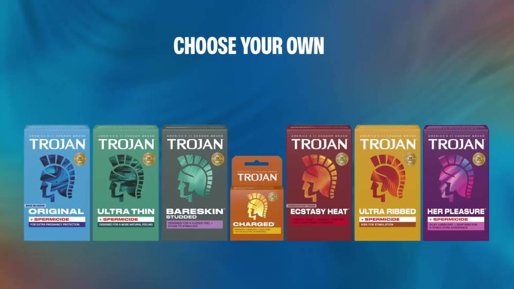 thumbnail video image 2 of Trojan Ultra Ribbed Plus Spermicide Latex Lubricated Ribbed Condoms, 12 Count, 2 of 13