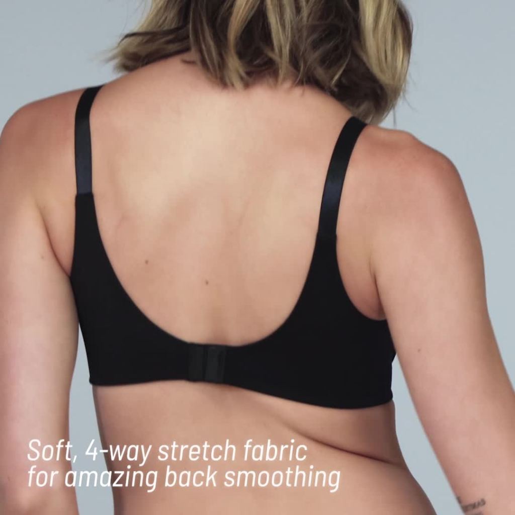thumbnail video image 2 of Vanity Fair Lingerie Women's Beauty Back Full Coverage Smoothing Wireless Bra, Style 72345, 2 of 5