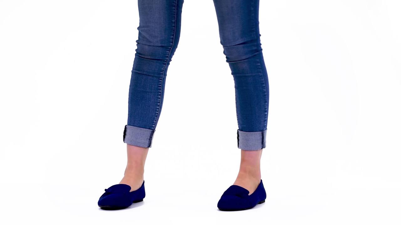 thumbnail video image 2 of Journee Womens Marci Slip On Round Toe Loafer Dress Flats, Widths Available, 2 of 10