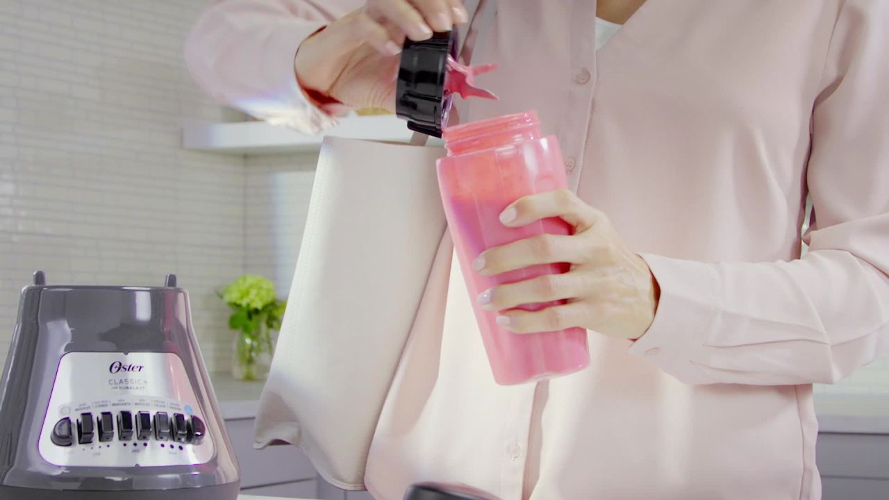 thumbnail video image 3 of Oster Party Blender with XL 8-Cup Capacity Jar and Blend-N-Go Cup, 3 of 7