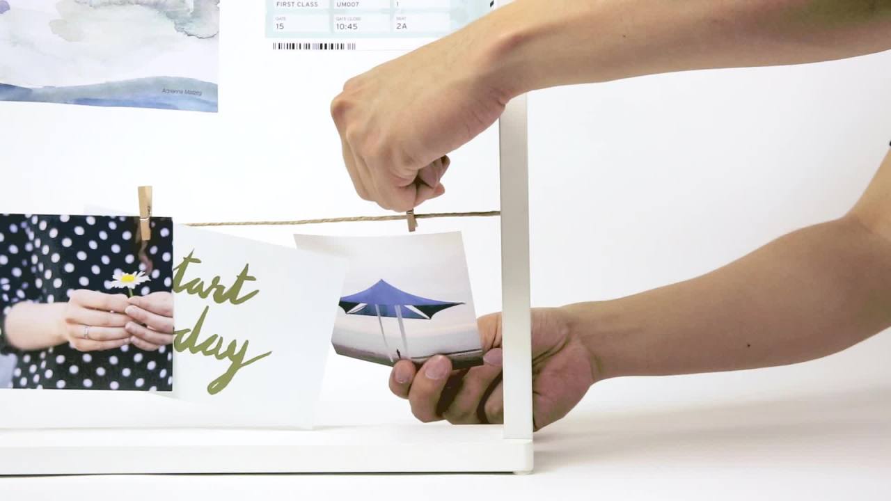 thumbnail video image 2 of Umbra Hangit Desktop Photo Display, 2 of 13