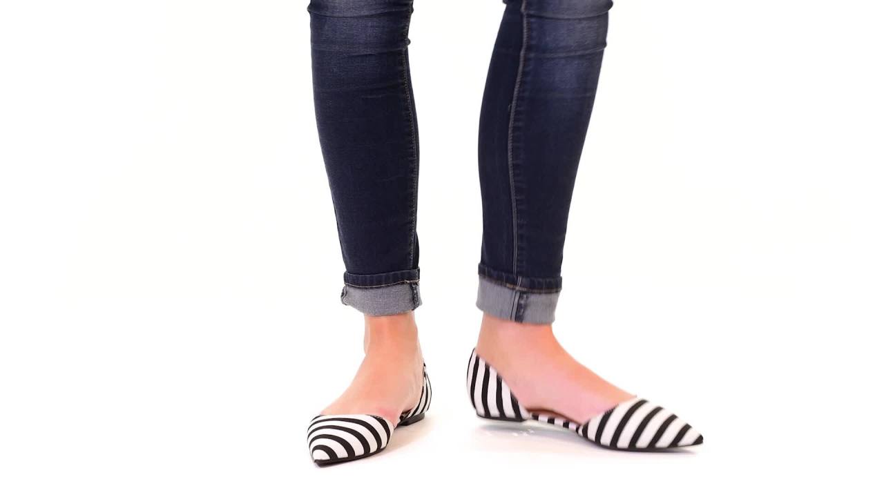 thumbnail video image 2 of Journee Womens Cortni Slip On Pointed Toe D'Orsay Flats, Widths Available, 2 of 10