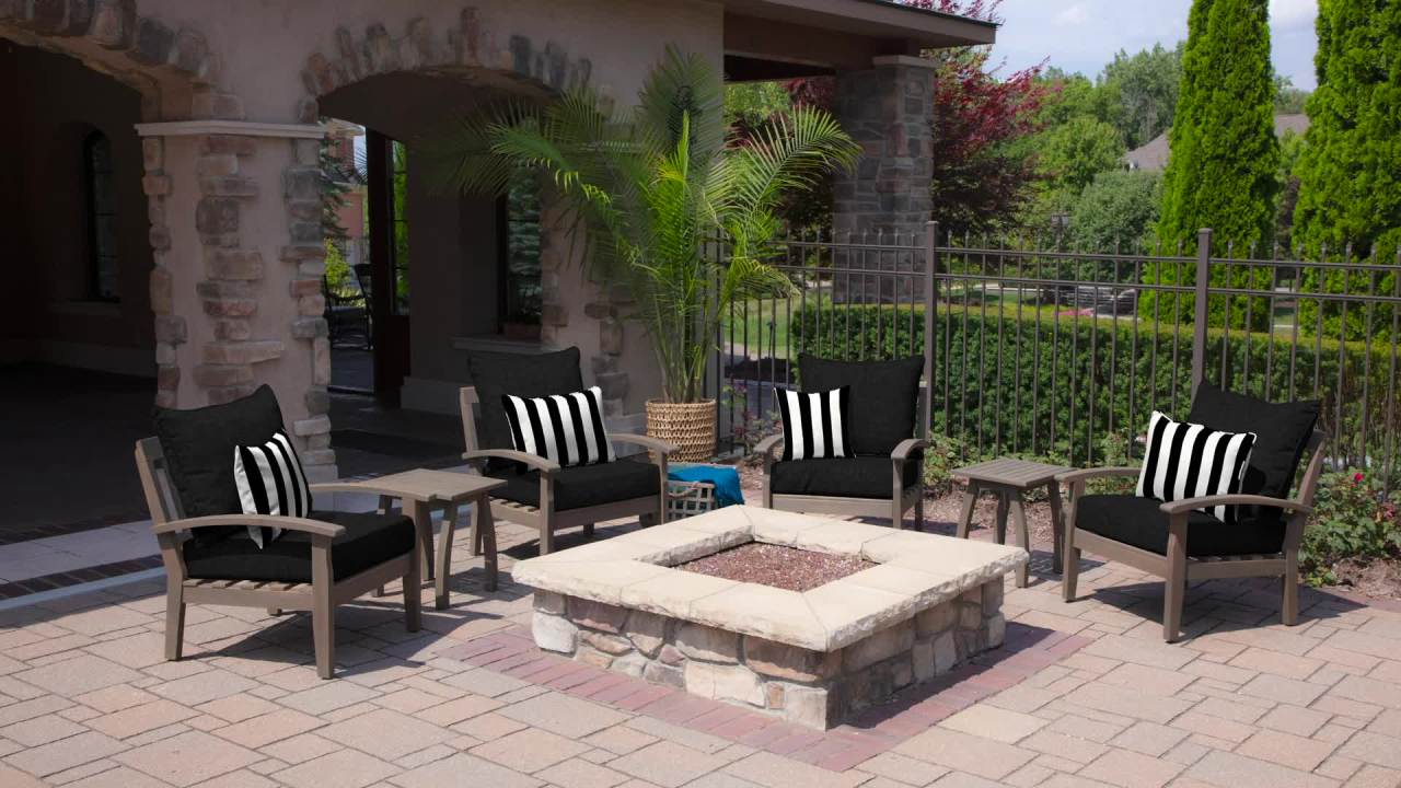 thumbnail video image 2 of ARDEN Outdoor Deep Seat Cushion Set, 24 x 24, Water Repellant, Fade Resistant, Deep Seat Bottom and Back Cushion for Chair, Sofa, and Couch, Black Leala, 2 of 12