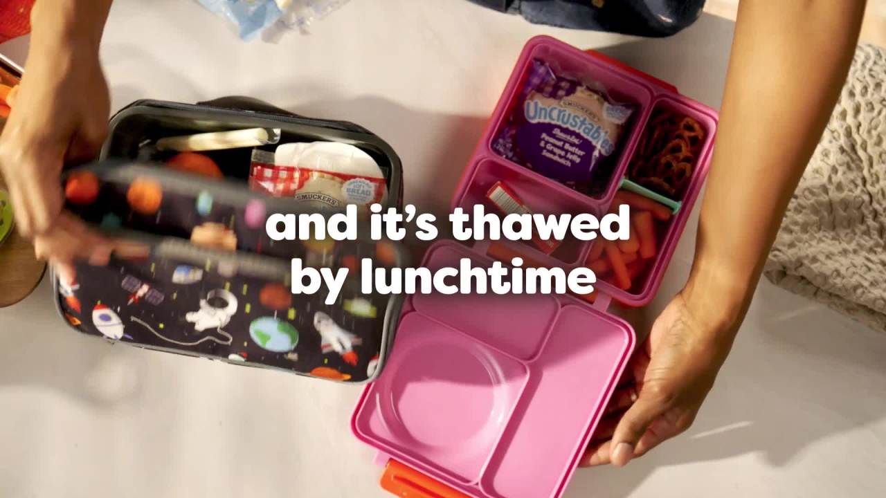 thumbnail video image 2 of Smucker’s Uncrustables Peanut Butter & Raspberry Spread Sandwiches, 4 Count, 2 Oz. Each, Frozen, 2 of 12