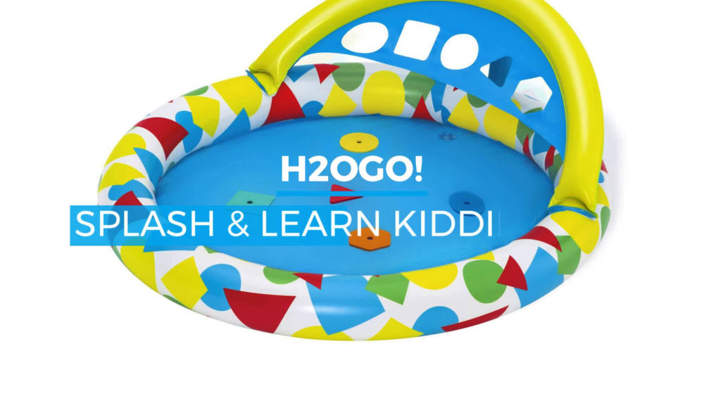 H2OGO! Splash & Learn Inflatable Kiddie Pool 47” x 46” x 18”