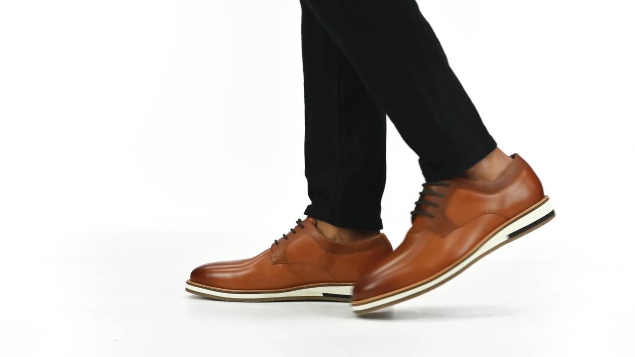 thumbnail video image 2 of Thomas & Vine Mens Glover Tru Comfort Foam Lace-up Round Toe Derby, 2 of 8