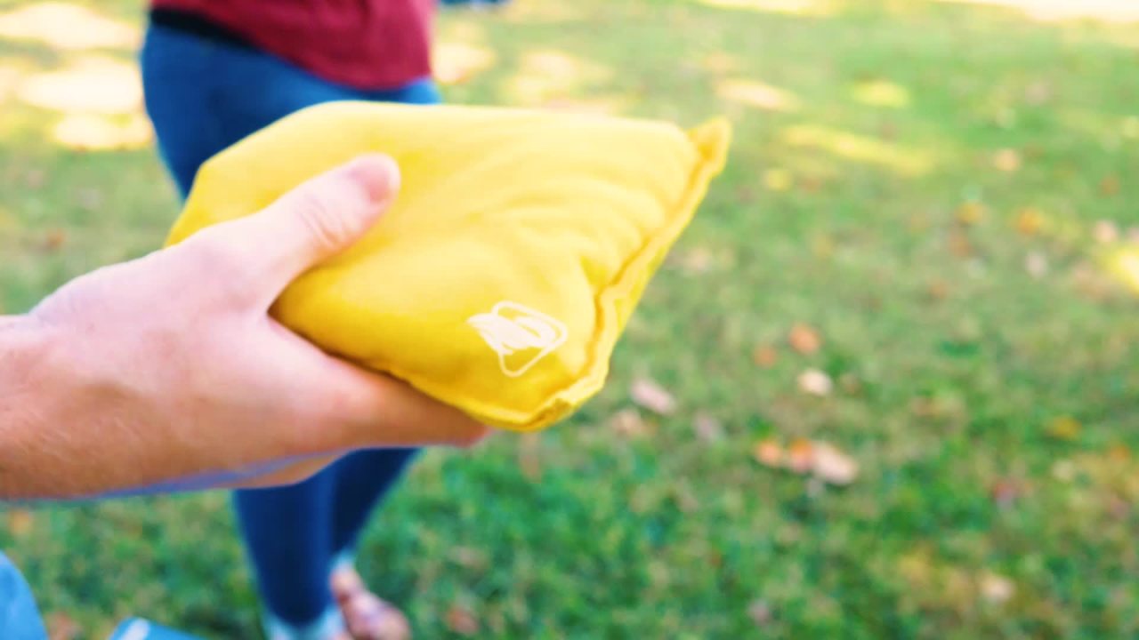 thumbnail video image 2 of Triumph All-Pro Waterproof All Weather Aluminum Bean Bag Toss Includes Eight Canvas Bean Bags and Carry Bag, 2 of 17