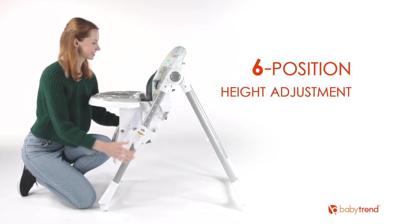 thumbnail video image 2 of Baby Trend Aspen ELX High Chair for Toddlers in Basil Green, 2 of 12