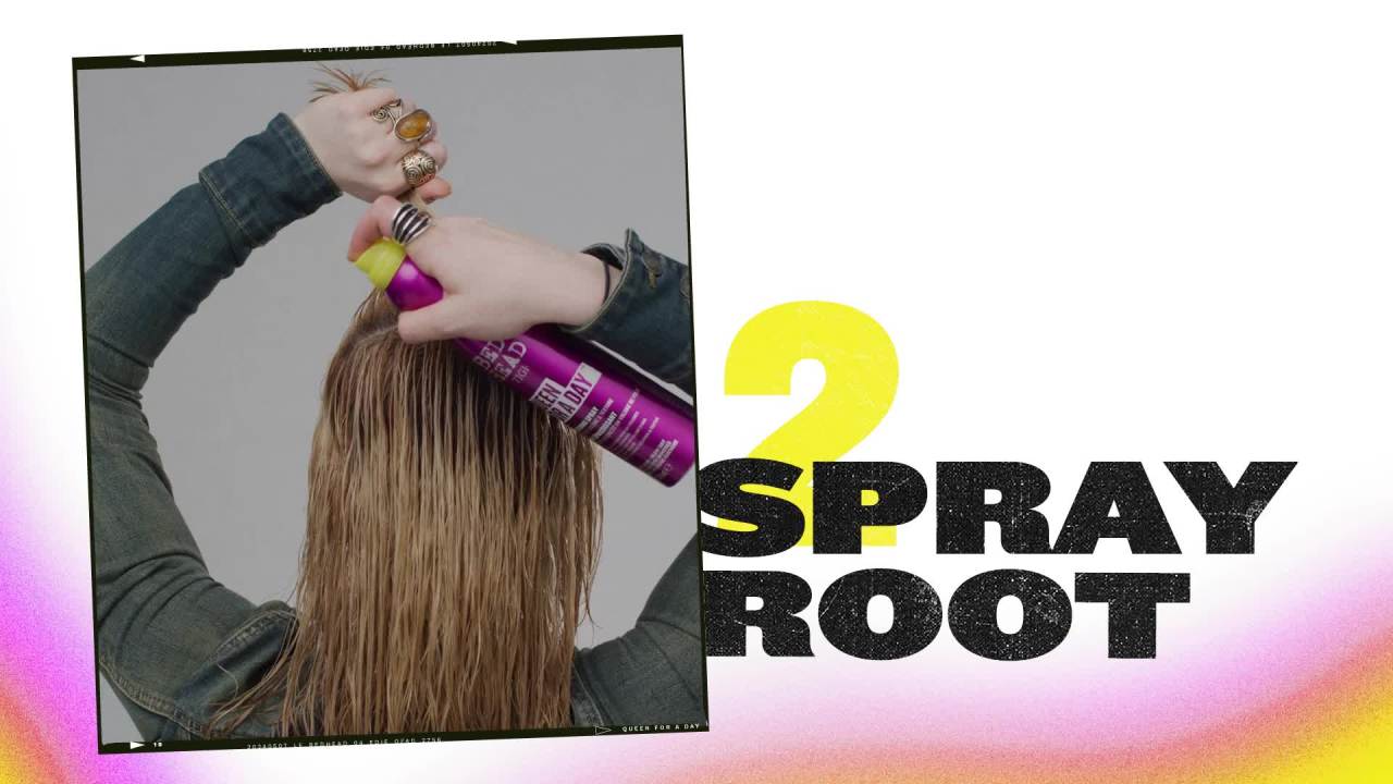 thumbnail video image 2 of Bed Head by TIGI Queen For A Day Thickening Spray for Fine Hair 10.5 oz, 2 of 12