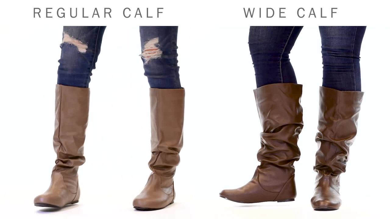 thumbnail video image 2 of Women's Wide-Calf Slouch Riding Mid-Calf Boots, 2 of 9