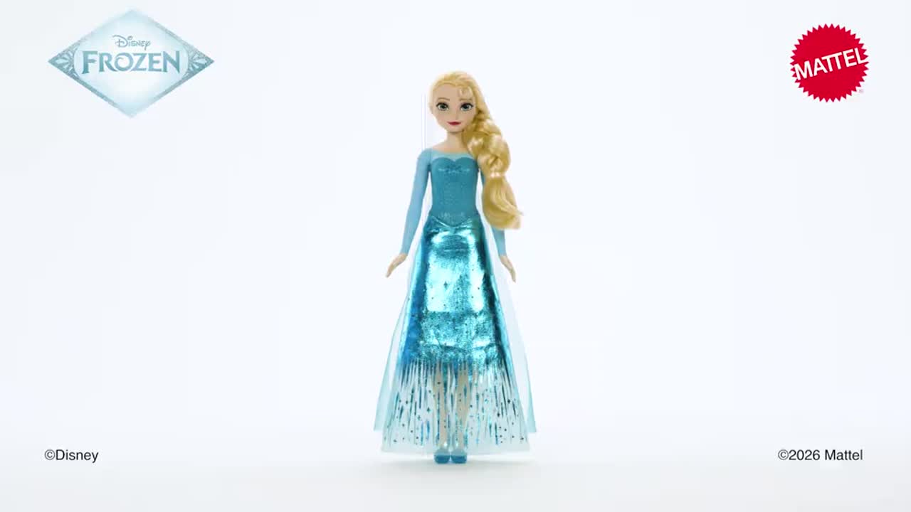 thumbnail video image 2 of Disney Frozen Singing Elsa Fashion Doll with Lights & Music, Sings “Let It Go” from Movie, 2 of 7