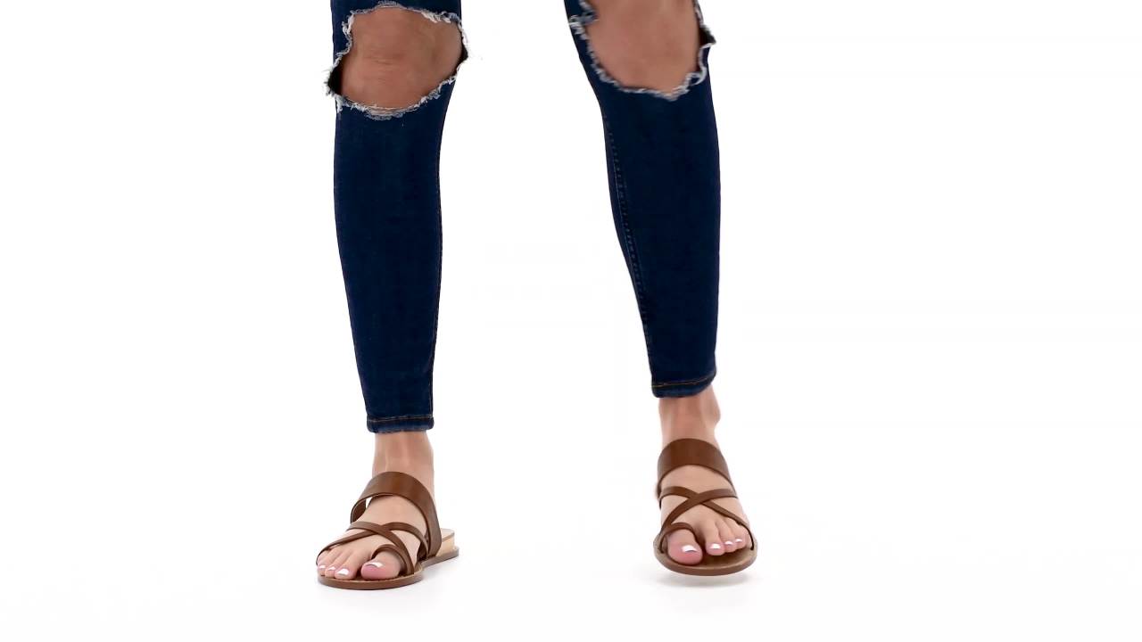 thumbnail video image 2 of Brinley Co. Womens Slip-on Sliver Wedge Sandal, 2 of 7