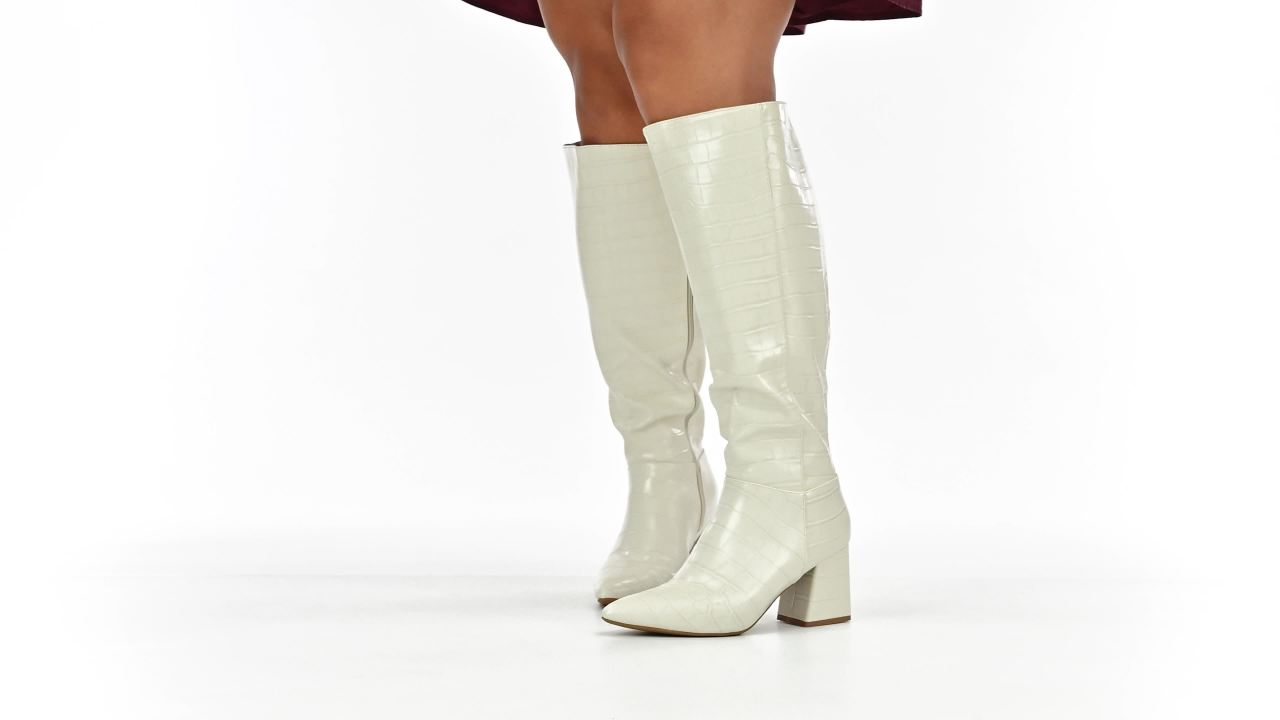 thumbnail video image 2 of Journee Womens Landree Wide Calf Block Heel Knee High Boots, 2 of 10