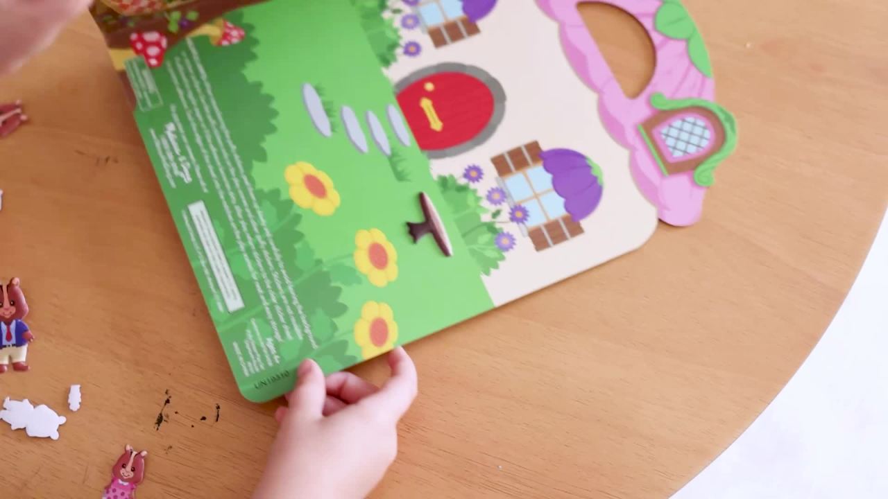 thumbnail video image 2 of Melissa & Doug Puffy Sticker Activity Book: Chipmunk House - Safari, 2 of 10