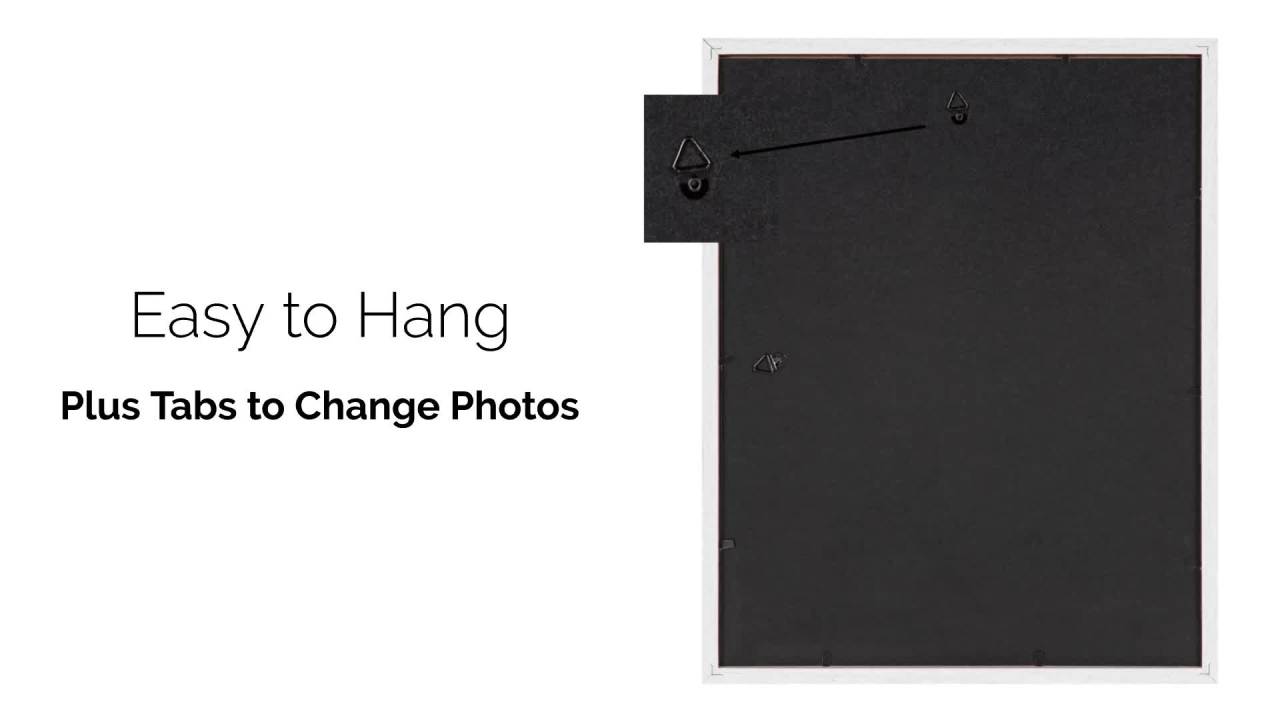 thumbnail video image 2 of Kate and Laurel Gibson Modern Wall Picture Frame Set of 3, 16x16 matted to 8x8, Black and White, Three-Piece Frame Set for Gallery Wall Frame Set in Living Room Wall Décor, 2 of 9