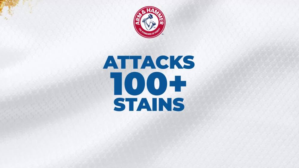 thumbnail video image 2 of (6 pack) ARM & HAMMER Power Sheets Plus OxiClean Stain Fighters Laundry Detergent, Clean Cotton, 104 Count, 2 of 15