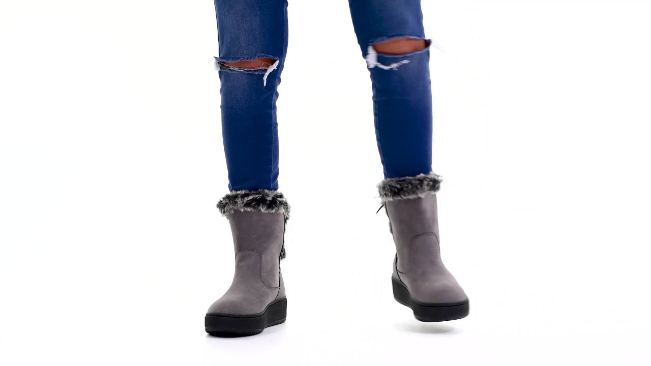 thumbnail video image 2 of Womens Faux Fur Trim Winter Boot, 2 of 8