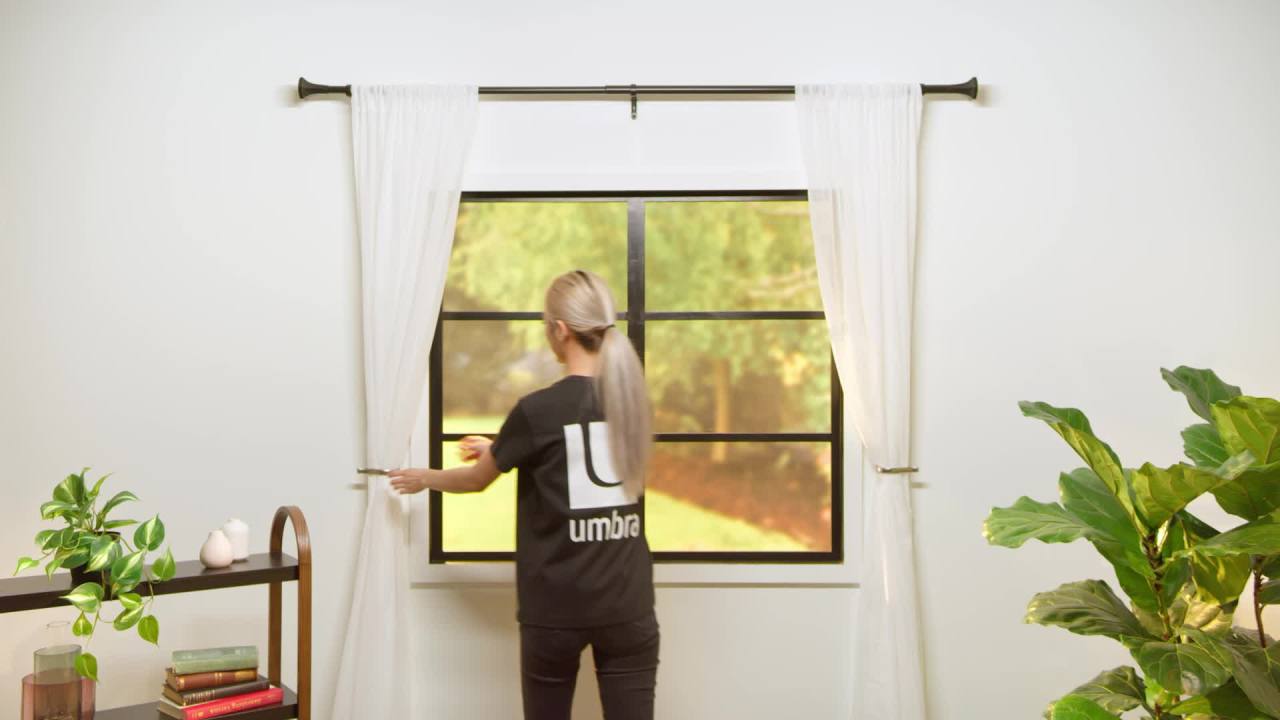 thumbnail video image 2 of Umbra Sheera Curtains, Set of 2, 2 of 6