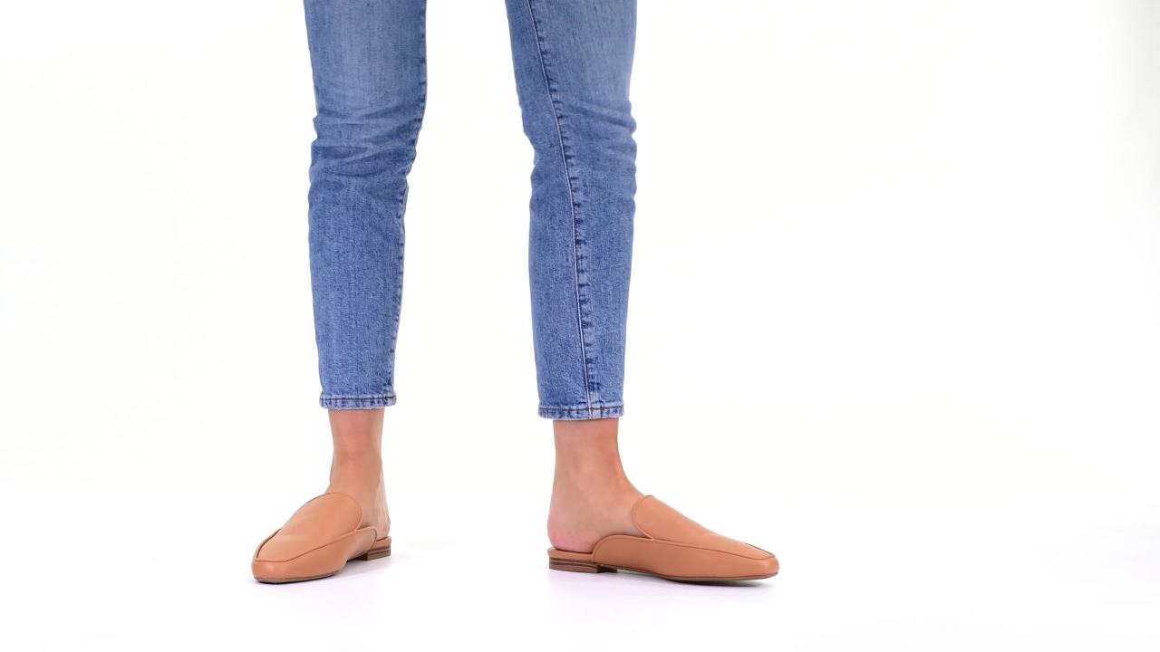 thumbnail video image 2 of Journee Womens Akza Slip On Square Toe Mules Flats, Widths Available, 2 of 10