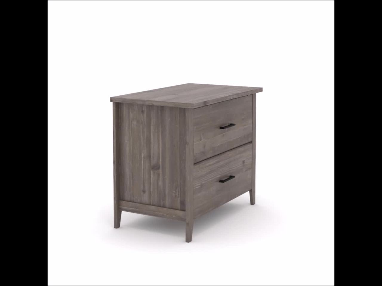 thumbnail video image 2 of Sauder Summit Station 2-Drawer Lateral File Cabinet, Pebble Pine Finish, 2 of 11