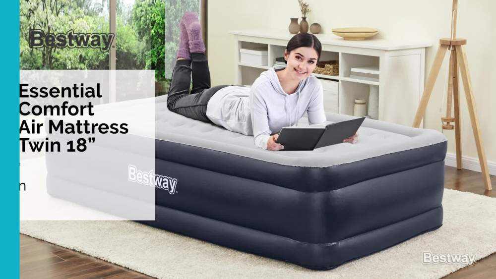 Bestway Comfort Quest 18" Twin Air Mattress with Builtin Pump