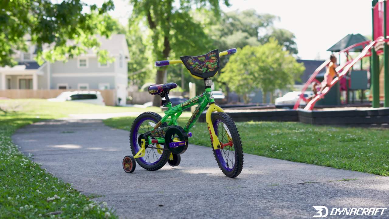 thumbnail video image 2 of Dynacraft 16-inch Teenage Mutant Ninja Turtles Boys Bike for children ages 4-8 years, 2 of 8