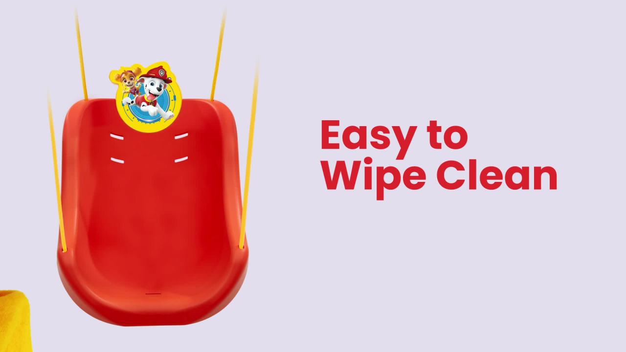 thumbnail video image 2 of Nick Jr. PAW Patrol 2-in-1 Outdoor Swing by Delta Children – For Babies and Toddlers – Full Bucket Seat, 2 of 13