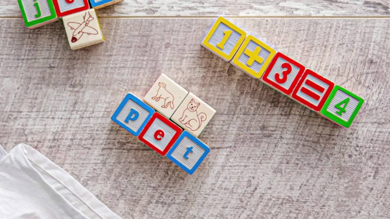 thumbnail video image 2 of Melissa & Doug Deluxe Wooden ABC/123 1-Inch Blocks Set With Storage Pouch (50 pcs), 2 of 11