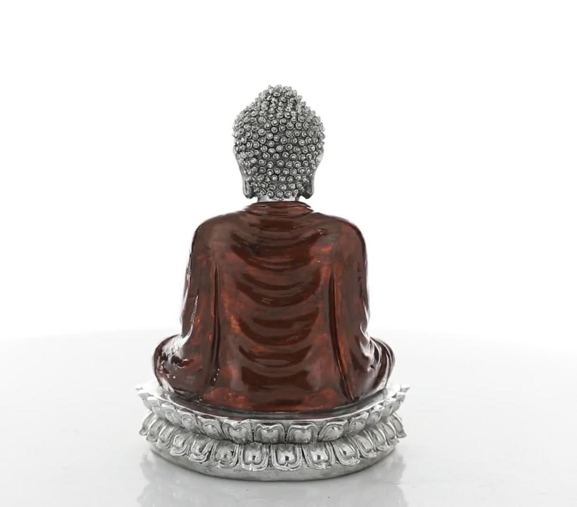 thumbnail video image 2 of DecMode 7"W, 12"H Polystone Eclectic Sculpture, Bronze, 1-Piece, 2 of 9