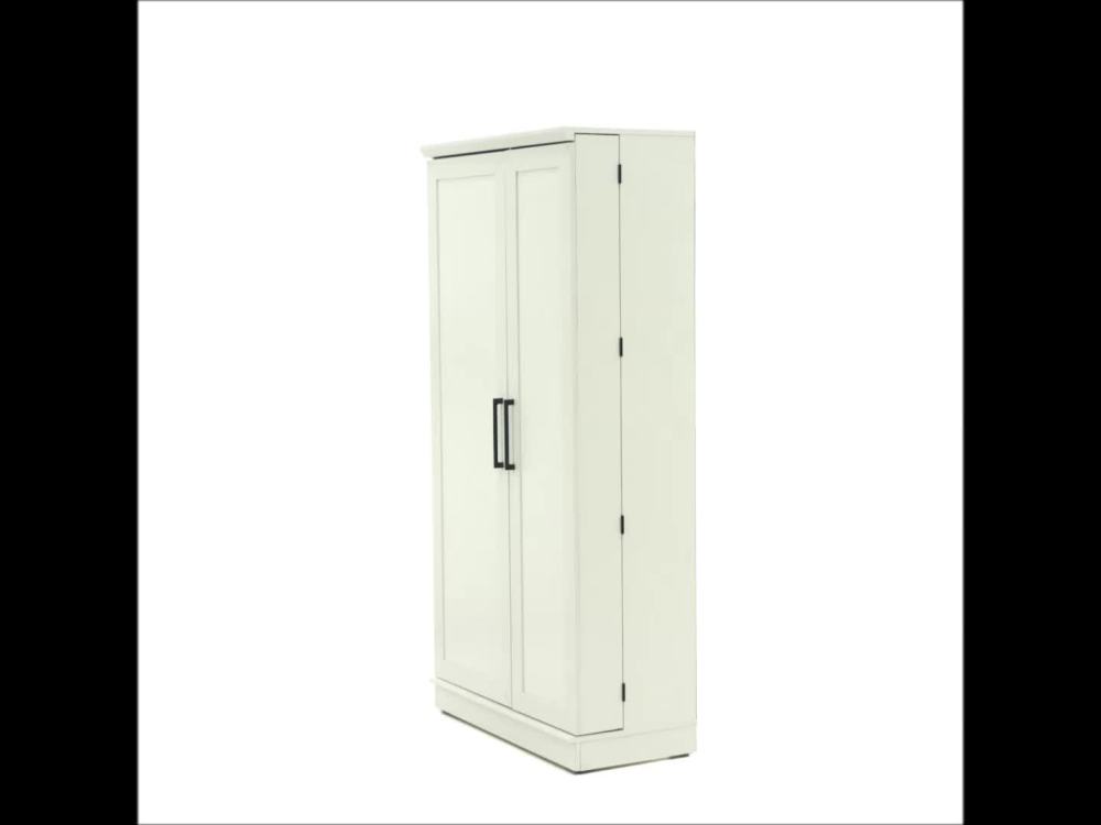 Sauder HomePlus 71" Tall 2Door Multiple Shelf Wood Storage Soft White Finish