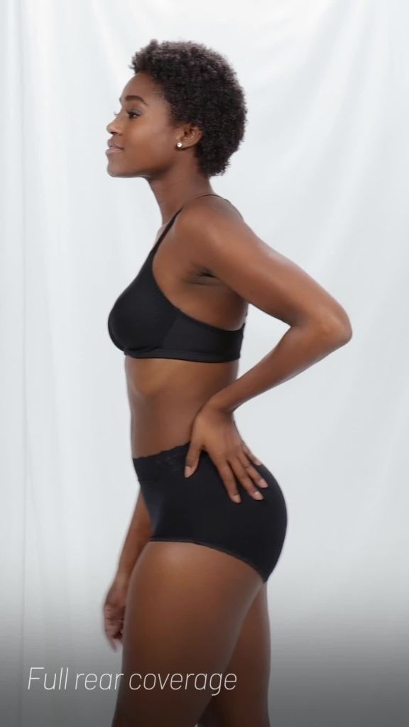 thumbnail video image 2 of Vanity Fair Radiant Women's Light and Luxe Brief Underwear - Stretch Lace Waistband, 3-Pack, Sizes S-5XL, 2 of 15