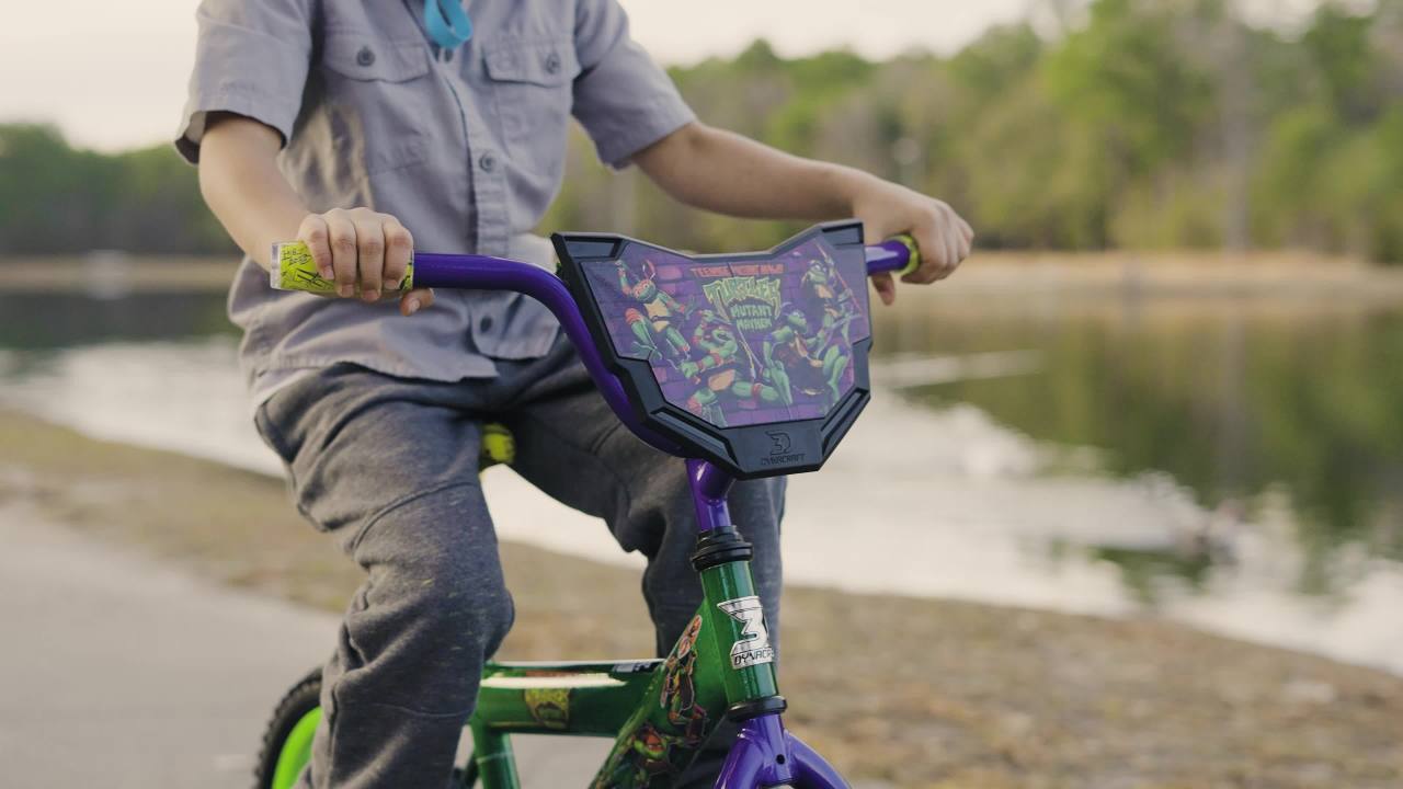 thumbnail video image 2 of Dynacraft Teenage Mutant Ninja Turtles 16-inch Boys Bike - Ideal for Children Aged 5-7 Years, 2 of 8