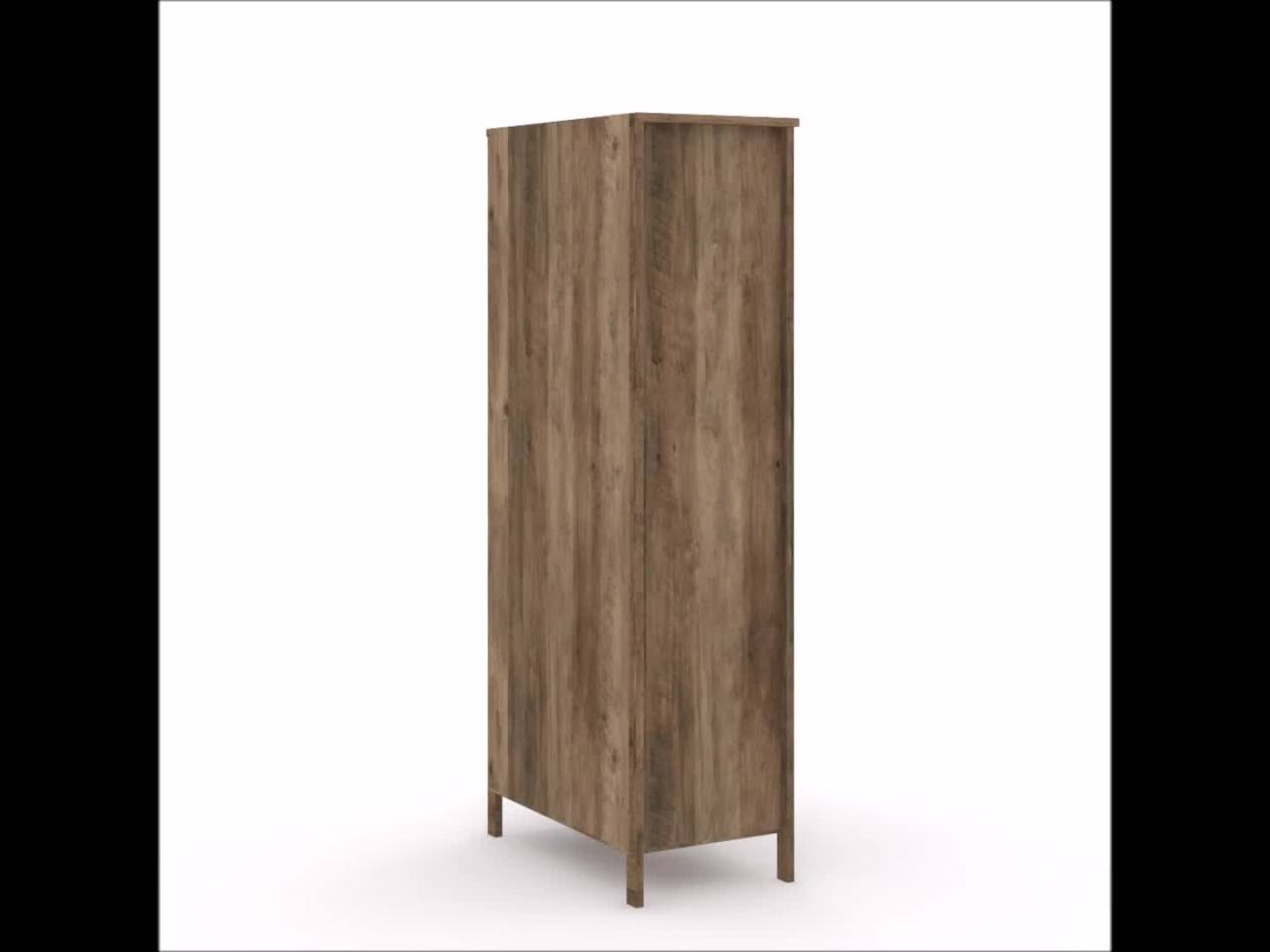 thumbnail video image 2 of Sauder Select Sliding Door Cabinet, Rural Pine Finish, 2 of 13
