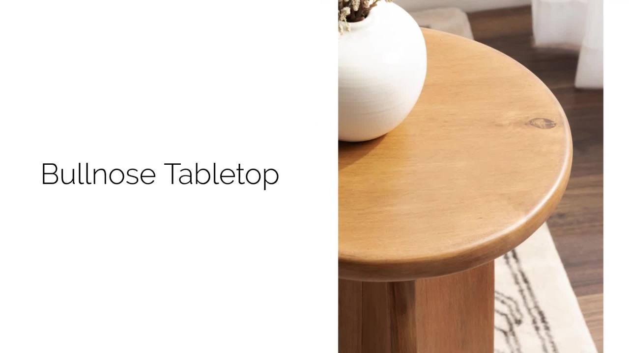 thumbnail video image 2 of Kate and Laurel Sora Modern Wooden Round Drink Table, 12 x 12 x 22, Black, Transitional Wood End Table for Use as Indoor Plant Stand or Living Room Mini Table, 2 of 10