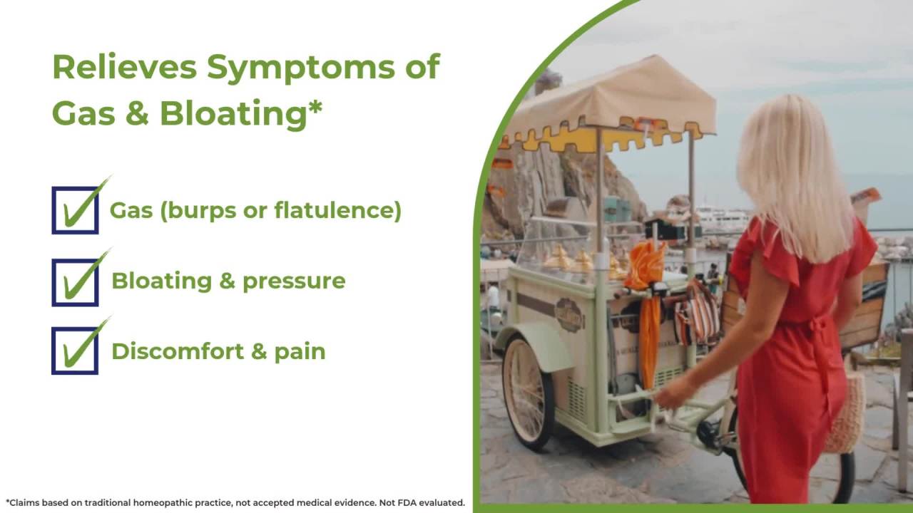 thumbnail video image 2 of Boiron Gasalia On the Go, Homeopathic Medicine for Gas & Bloating Relief, 2 x 80 Pellets, 2 of 13