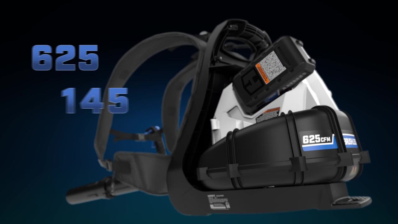 thumbnail video image 2 of HART 40-Volt Cordless Brushless Backpack Blower Kit (1) 5.0Ah Lithium-Ion Battery, 2 of 4